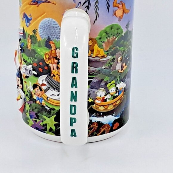 Walt Disney World Mug Four Parks One World- Grandpa -Coffee Cup -3D Chunky - Picture 4 of 6